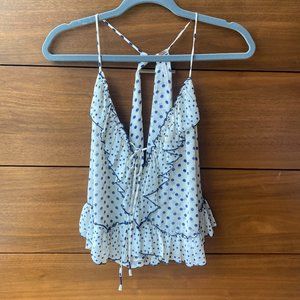 Free People White Polka Dot Tank